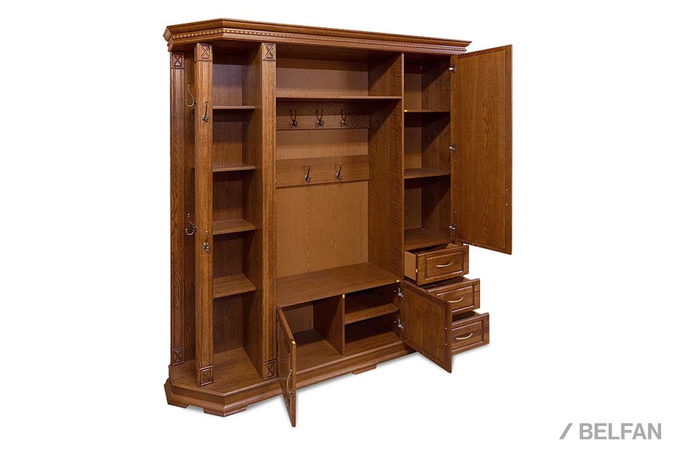 Шкаф комбинированный "Верди Люкс" 2 массив и шпон дуба 2