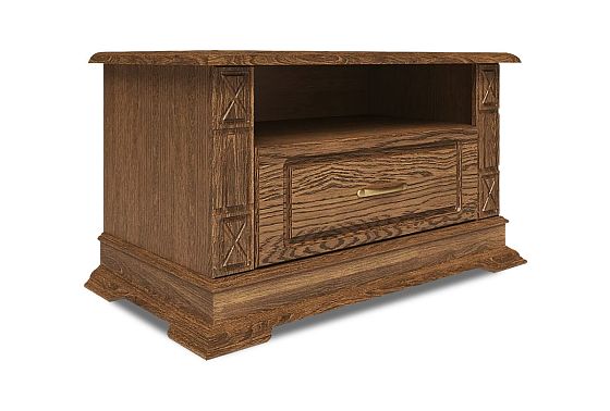 Тумба под ТВ "Верди Люкс ТВ1" массив и шпон дуба 2