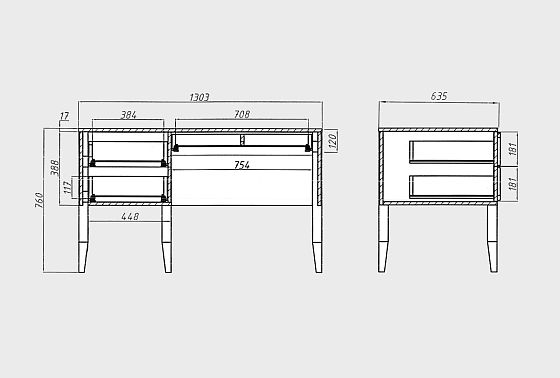 Стол письменный "Чикаго" (1 тумба) массив и шпон дуба 4