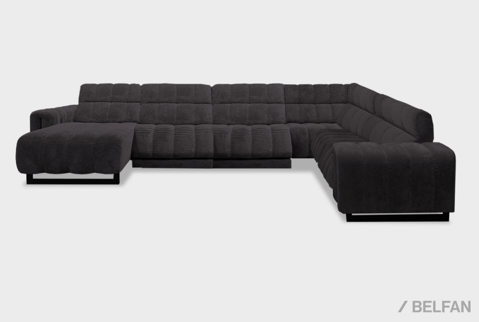 "Дженеси" диван угловой с оттоманкой 1