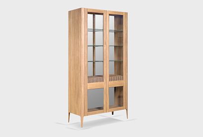 Витрина 2-х дверная "Бергамо"; дуб натуральный