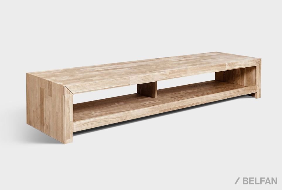Тумба под ТВ "Арт" 140 (с нишами) массив дуба 1