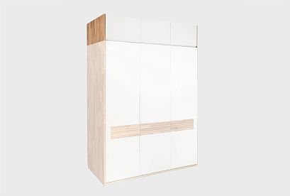 Дополнительная секция для шкафа 3-х дв. "Уоллстрит"; *А-012.22.1; к-бейц-масло, ф-белый, вн-белый