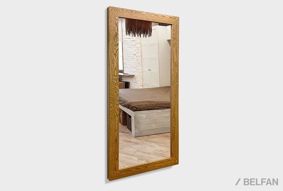 Зеркало настенное "Норд" (вертикальное) массив дуба 1