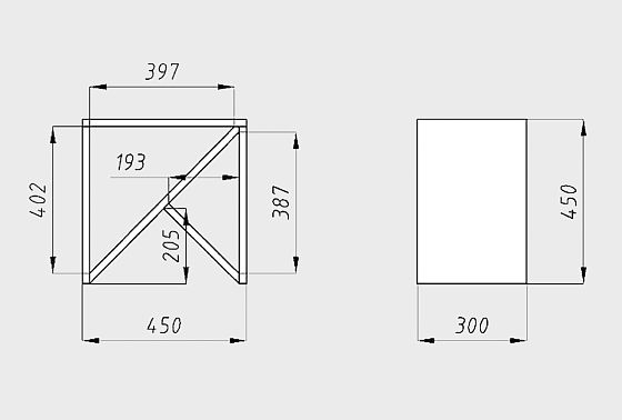 Стол прикроватный "Арт" Д массив дуба 4