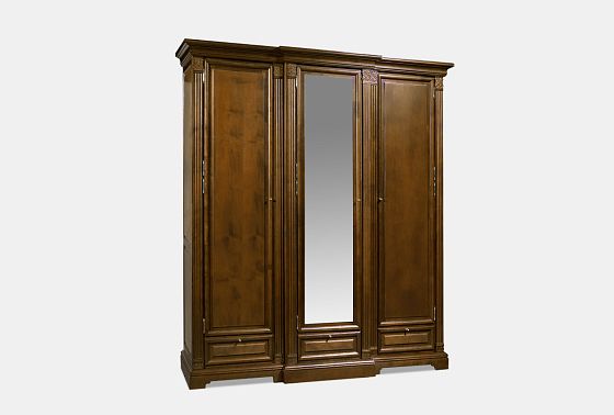 Шкаф для платья и белья "Престиж" 23 массив и шпон берёзы 3