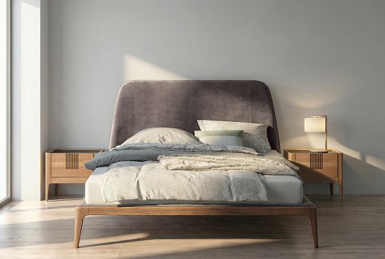 Кровать "Бергамо" (мягкое изголовье) массив дуба 3