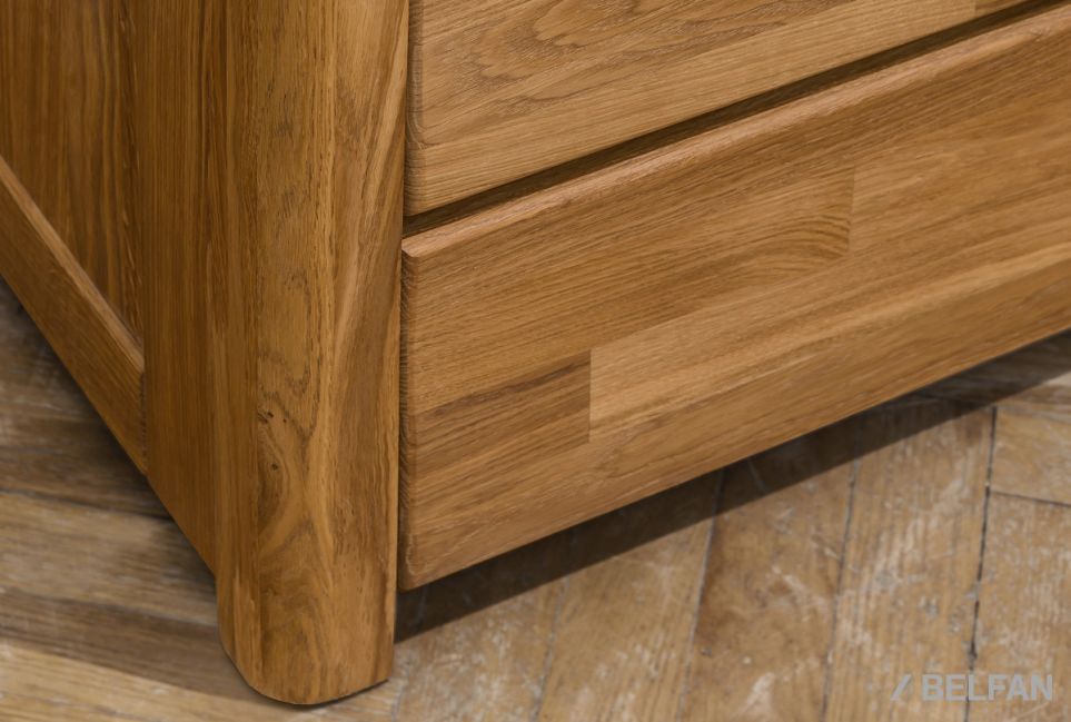 Шкаф с витриной 1-но дв. "Норд" (правый) массив дуба 8