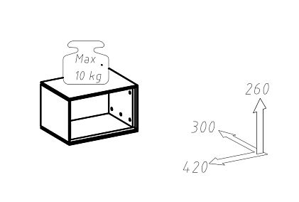 Полка навесная "Гринвуд" 40