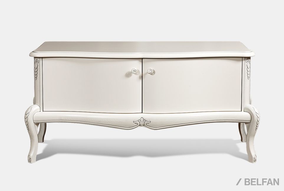 Тумба под ТВ "Флерон" (узкая) массив и шпон бука 2