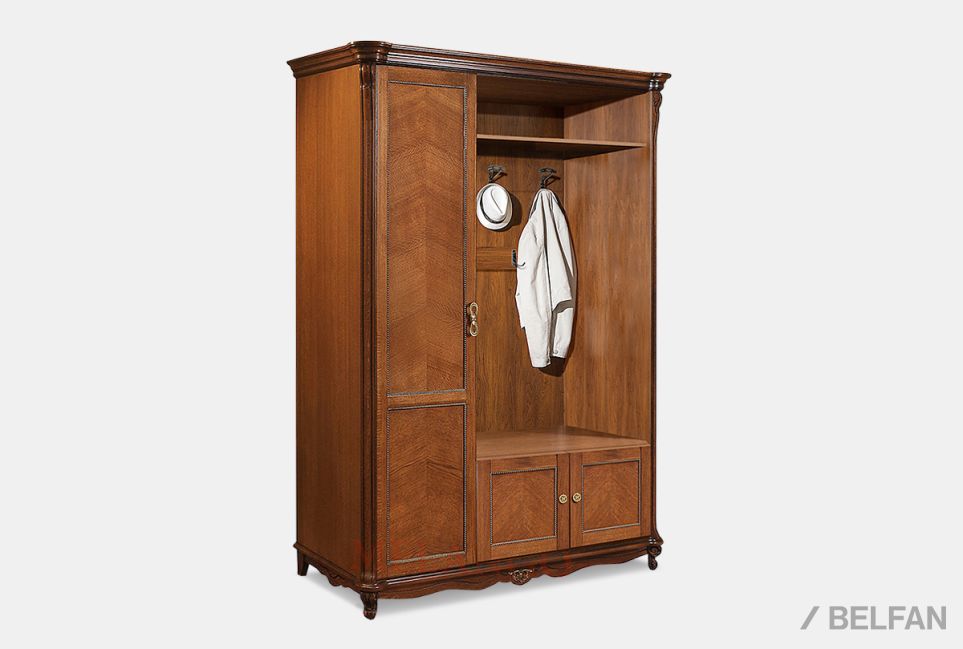 Шкаф комбинированный "Алези 1" (правый) массив и шпон дуба 1