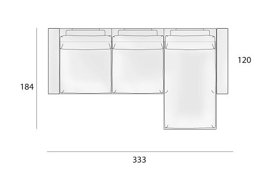 "Лофт" диван с оттоманкой  5