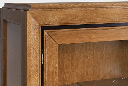 Тумба высокая "Соната" (стекло); *ММ-284-27; коньяк с тёмной патиной+горький шоколад