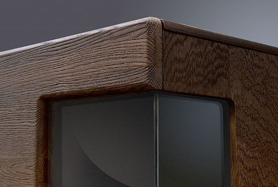 Шкаф навесной 2-х секционный "Хедмарк" массив и шпон дуба 2