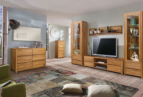 Тумба под ТВ "Норд" массив дуба 4