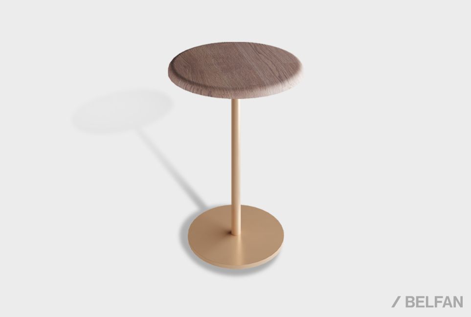 Стол журнальный "Меридиан" массив дуба, металл 1