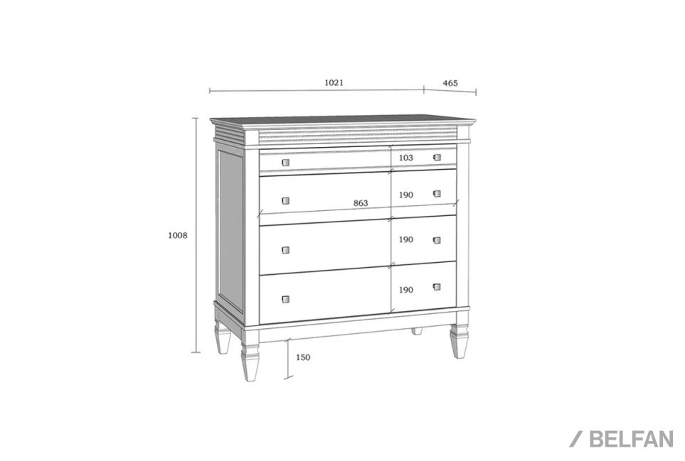 Комод "Ольса" 204 массив сосны 4