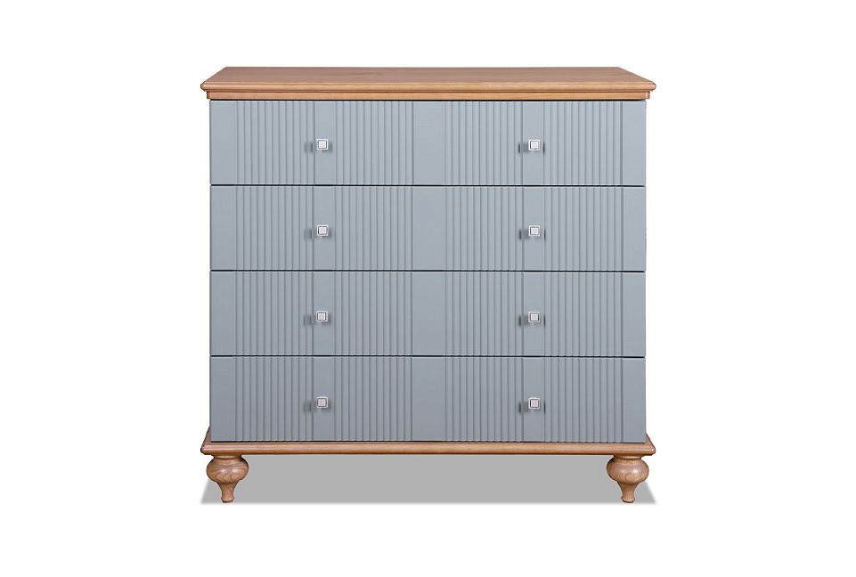 Комод "Рандеву" 04; серый 7042+антик 24