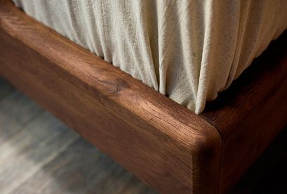 Кровать "Меридиан" (мягкое изголовье); без основания, без матраса; *А-017.160М; (1600x2000); к-шоколадный дуб; Tiffany 29 Taupe