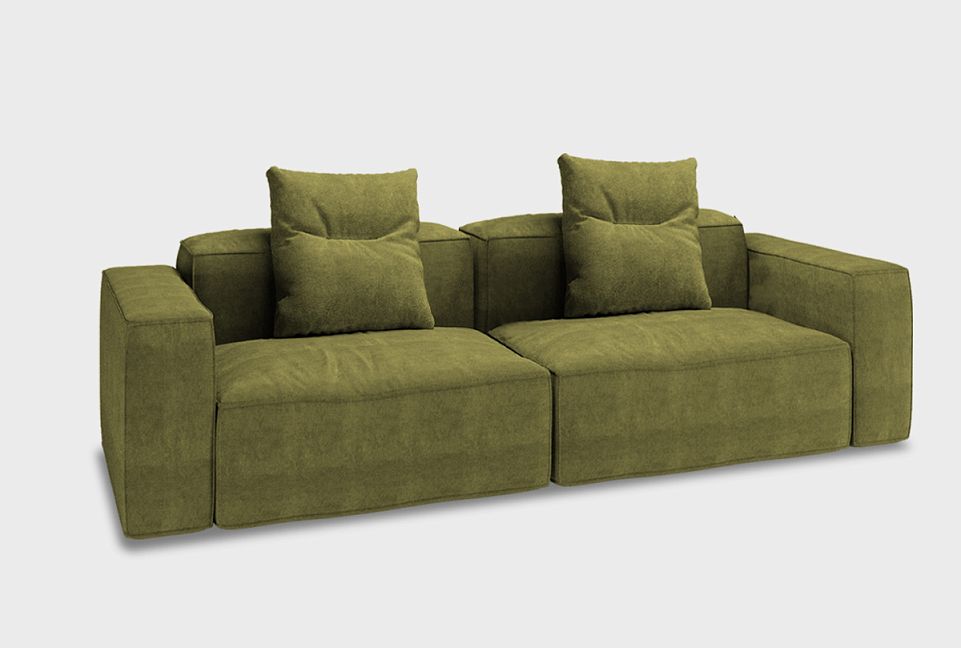 "Хьюго" диван 2-х местный; раскл.; 03+10М+10М+03; "Тик-так" (1400х1960); начальная группа ткани