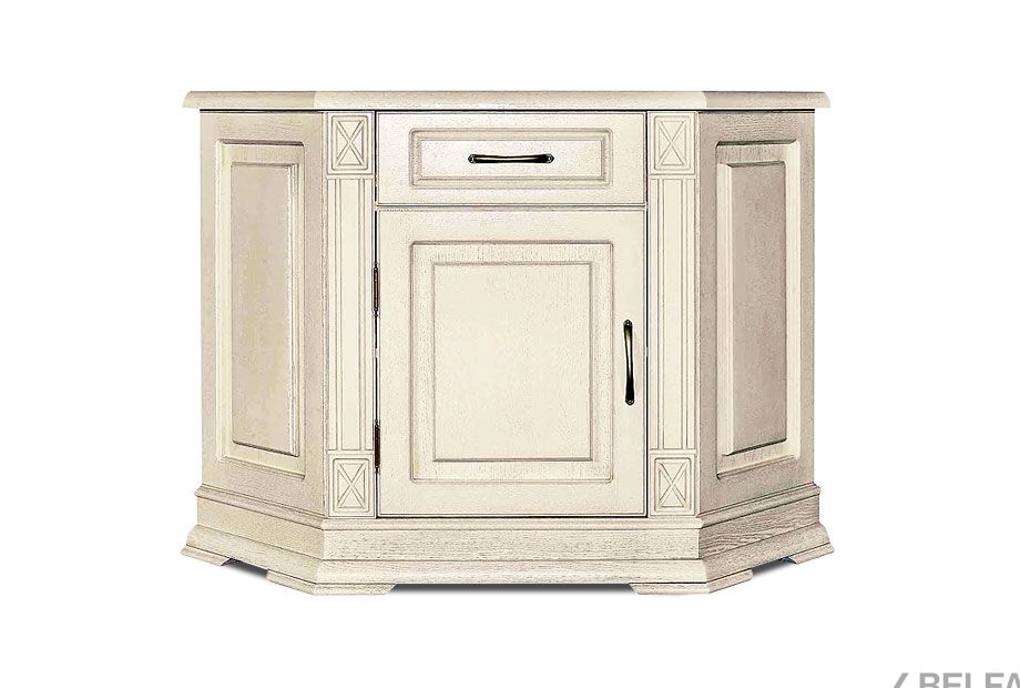 Тумба угловая "Верди Люкс 1у" массив и шпон дуба 1