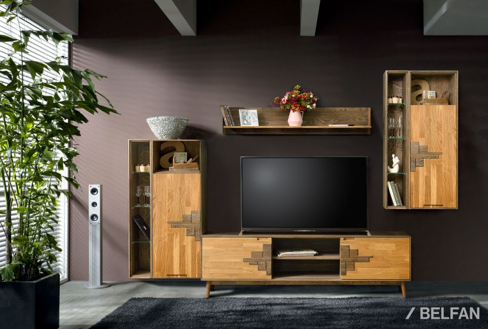 Тумба под ТВ "Ирвинг Дизайн" массив дуба 6