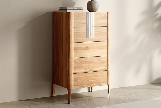 Комод "Бергамо" 5 (высокий) массив дуба 6