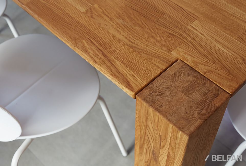 Стол обеденный "Берген" П-03 (сечение опор 150х150) массив дуба 6