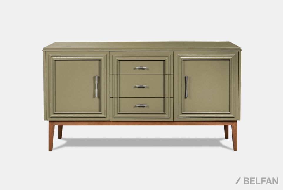 Тумба "Сакраменто" 3 (с ящиками) массив и шпон дуба, МДФ 2