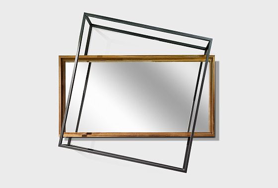 Зеркало "Cube Design" 140 массив дуба, металл 2