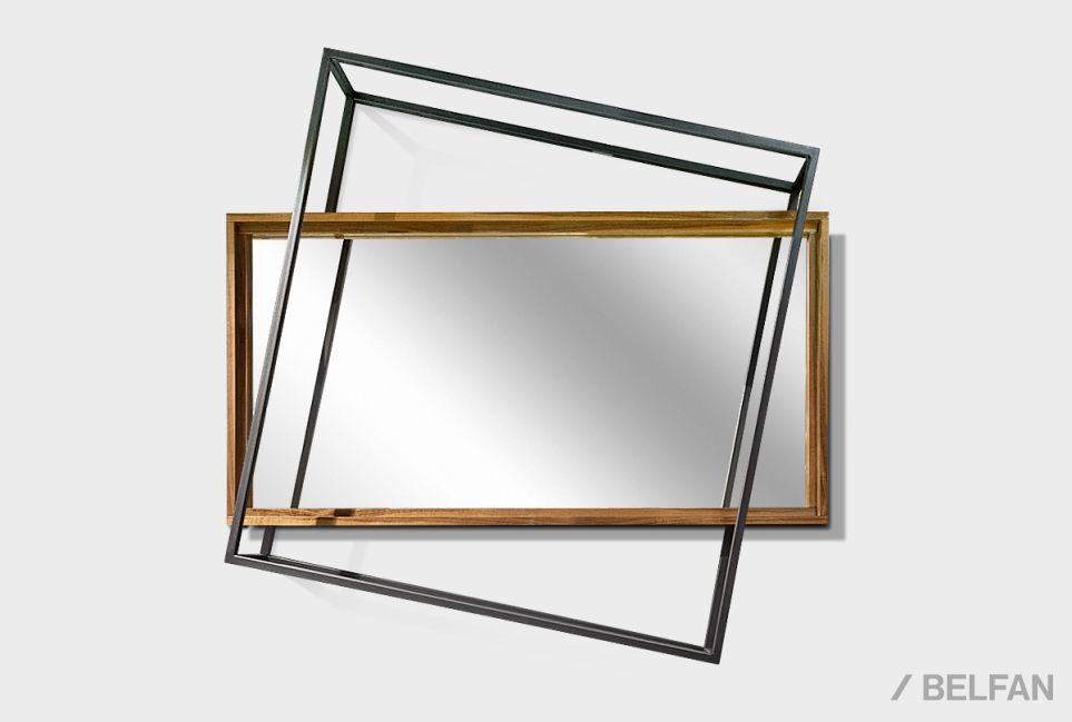 Зеркало "Cube Design" 140 массив дуба, металл 1