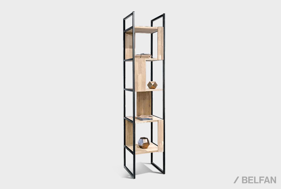 Стеллаж "Арт" 430 массив дуба, металл 1