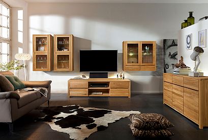 Тумба 3-х дверная "Норд"; 3 ящика, 3 двери; бейц-масло