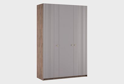 Шкаф для одежды 3-х дверный "Меридиан" (комбинированный); *А-017.302; к-торфяной дуб, ф-нирвана