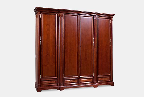 Шкаф для платья и белья "Престиж" 24 массив и шпон берёзы 4