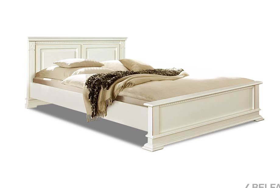 Кровать "Верди Люкс" (низкое изножье) массив и шпон дуба 1