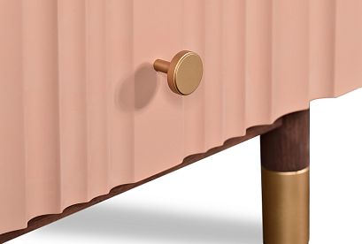 Тумба прикроватная "Меридиан"; *А-017.03; к-шоколадный дуб, ф-дымчатая роза