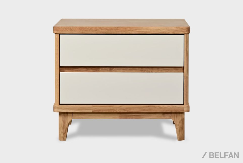 Тумба прикроватная "Уоллстрит" массив дуба, МДФ 2