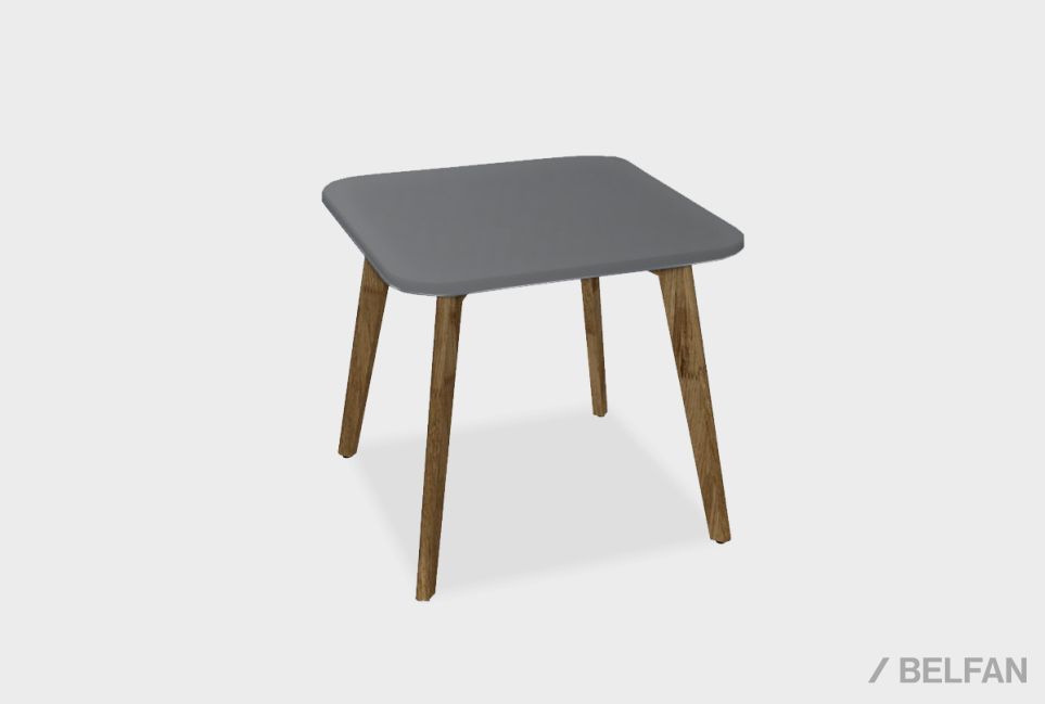 Стол журнальный "Уоллстрит" квадратный 262 массив дуба, МДФ 1