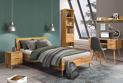 Кровать "Ирвинг"; без основания, без матраса; (1600x2000); бейц-масло