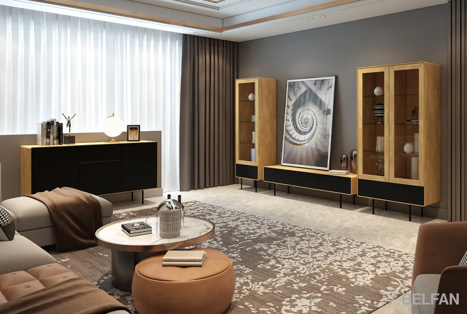 Тумба "Норман" 3 (с ящиками) массив дуба, МДФ, металл 5