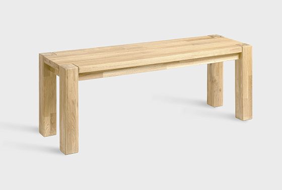 Скамья "Берген" П-03 (сечение опор 70х70) массив дуба 3