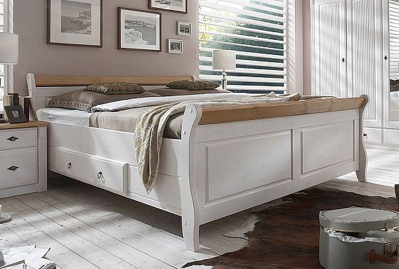 Кровать двуспальная "Мальта-М" 160 (с ящиками) массив сосны 2