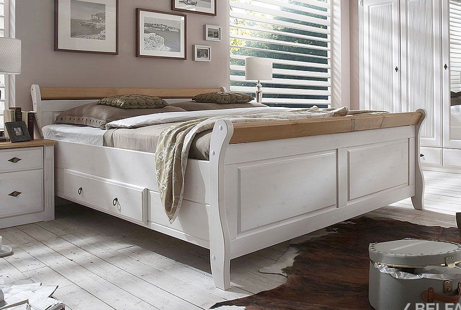 Кровать двуспальная "Мальта-М" 160 (с ящиками) массив сосны 2