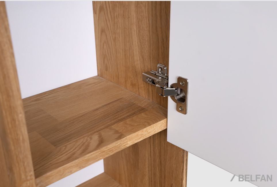 Шкаф навесной "Уоллстрит" (правый) массив дуба, МДФ 3