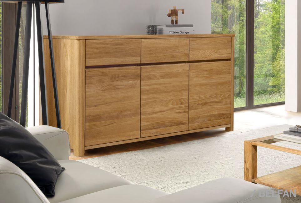 Тумба 3-х дверная "Норд" массив дуба 1