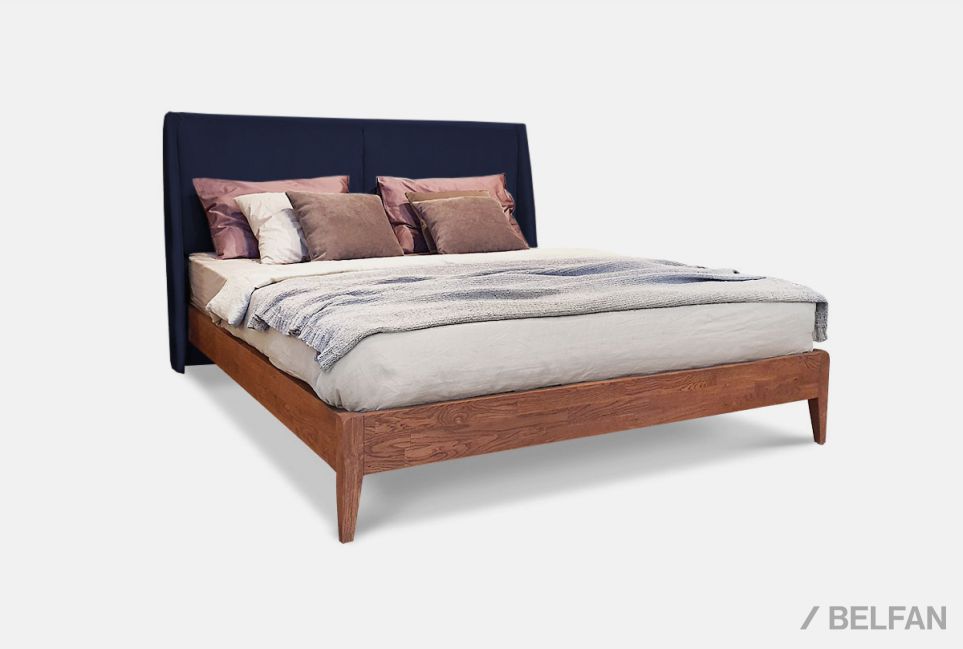 Кровать "Сакраменто" (мягкое изголовье) массив дуба 2