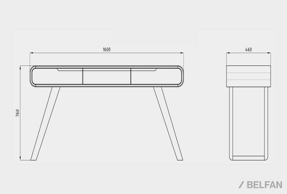 Стол письменный "Монблан" массив дуба 9