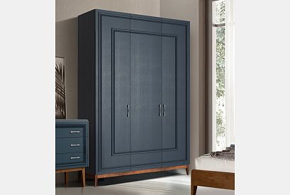 Шкаф 3-х дверный "Сакраменто" (с декором); *А-016.303; сумеречный, орех