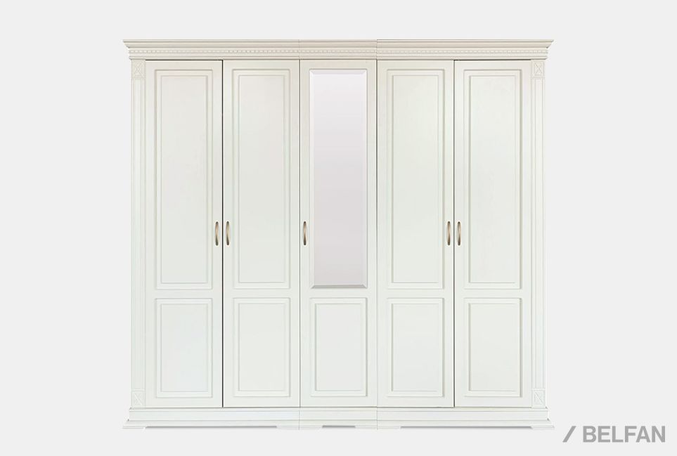 Шкаф 5-ти дверный "Верди Люкс" массив и шпон дуба 2